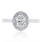 0.66 carat Oval Diamond F/VS1 GIA Engagement Ring