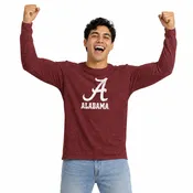 Alabama Crimson Tide  Logo Long Sleeve Shirt Men Women NCAA Licensed - Crimson