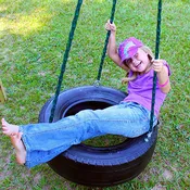 Deluxe 3-Chain Tire Swing -- Complete With Chain And Spinner Swivel