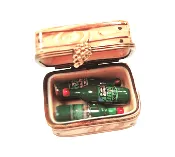 3 Bottles Wine Box Limoges Box Gift for Wine Lovers