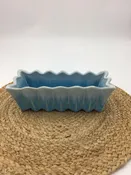 Blue and White Drip Glaze Rectangular Ceramic Planter