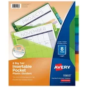 Avery Multicolor Big Tab 8 Tab Pocket Binder Dividers