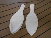 2Pk White/Yellow Helium Balloons