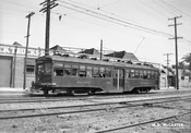 Pacific Electric Brill Hollywood Car 721 on Watts Line Service on Four Tracks – 1930s