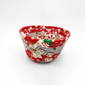 Handmade Christmas Quilted Fabric Bowl