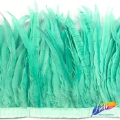 10-12" Natural White Dyed Coque Fringe (1/4 Yard)