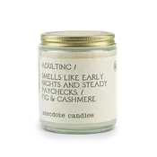 Anecdotal Coconut Soy Wax Glass Jar Candle