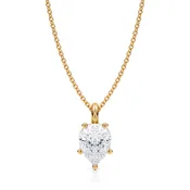 1 1/2 Carat Pear Lab Grown Diamond Solitaire Pendant