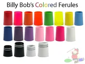 Billy Bob’s Color (Deep Bright Colors) Ferrules and Silver Ring Ferrules