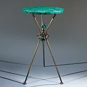 19th Century Russian Bronze and Malachite Table
