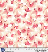Belle 108" Inky Watercolor Floral - Pink/Coral