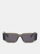 09ZS Geometric Sunglasses (0PR-09ZS-TRANSPARENT-GREY)