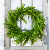 30"D Woodland Evergreen Wreath Real Touch