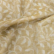 1 Yard of Drapery Jacquard Double Wide 118" - Ochre Foliage - British Imported