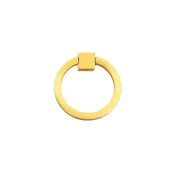 4" Round Ring Pull - Brushed Brass