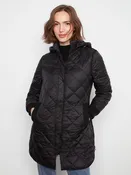 CHARLIE B   Long Reversible Hooded Puffer Jacket