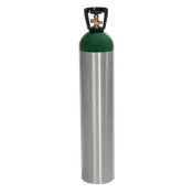 122 Cu Ft Aluminum Medical Oxygen (O2) Cylinder + CGA 540 Valve