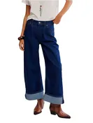 Alia Mid Rise Wide Leg Denim