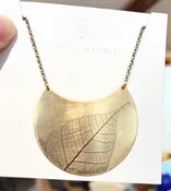 ATHENA BANDIT LARGE BRASS CRESCENT NECKLACE