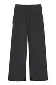 Henriette Steffensen Fleece Flare Cropped Trousers Soft Black | 2115