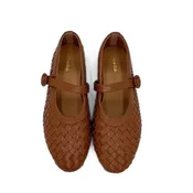 AMIE RAFA RENA WOVEN FLATS TAN