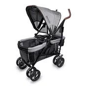 3Dlite Wagon Convenience Stroller - Black and Gray Tweed