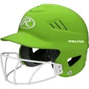Rawlings Coolflo 1-Tone Highlighter Fastpitch Batting Helmet with Mask