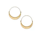 Brighton Palm Canyon Large Hoop Earrings Gold
