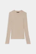 Louise Rib Long Sleeve: Latte