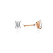 0.75 Carat Total Weight Emerald Lab Grown Diamond Stud Earrings (E-F VS1)