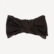 large tulle bow elastic headband | hot fudge | organic cotton single rib