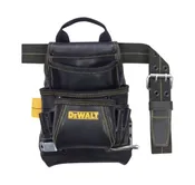 10-Pocket DeWalt Black Leather Carpenters Nail And Tool Bag