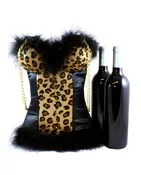 Cheetah Corset Double Wine Tote | Wine Bottle Holder | Wine Purse