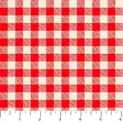 Camping Therapy - 10633-12 - Gingham Red and Ivory