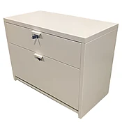 30" W Two Drawer Lateral File Cabinet in White