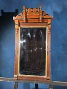 Lot 071 - Antique Eastlake Wall Mirror with Gilt and Ebonized Accents, 23" W x 42-1/2" H