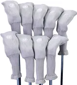 Majek All Hybrid Golf Club Headcover Set 3-SW Neoprene Acrylic Head Covers
