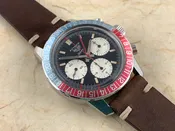 Heuer Autavia GMT Mark 3 Stainless Steel Diver Chronograph Hand-wind Mechanical Ref # 2446C All Original, Unpolished!