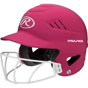 Rawlings Coolflo 1-Tone Highlighter Fastpitch Batting Helmet with Mask