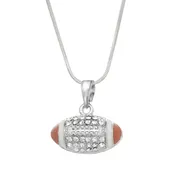 Pave Crystal Football Necklace