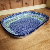 Baker ~ 9" x 10.25" medium serving dish 158-1859X Tranquil Tide  Squoval