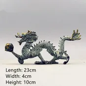 Antique Bronze Dragon Catch Beads Classical Artwork Qinglong Copper Dragon
