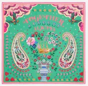 Always Together Scarf in Pink/Green