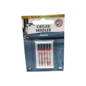Organ Jeans Needles 15X1 - Heavy Duty Denim Sewing Machine Needles (5-Pack)
