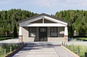 Craftsman Style House Plan - 1 Beds 1 Baths 553 Sq/Ft Plan #1106-127