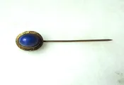 Antique 10K Yellow Gold Blue Lapis Stick Hat Pin ETC9851