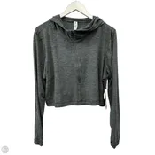 Athletic Top Long Sleeve Collar By 90 Degrees By Reflex In Grey, Size: L