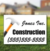 12"x18" Custom Contractor Yard Signs