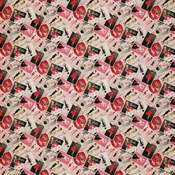 Barbie Vintage Fabric Collection - Photos Pink