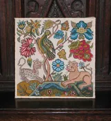 A Parrot, A Leopard, A Lion Reproduction Tent Stitch